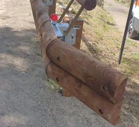 Installazione di barriera in legno acciaio di tipo MetalWood H2